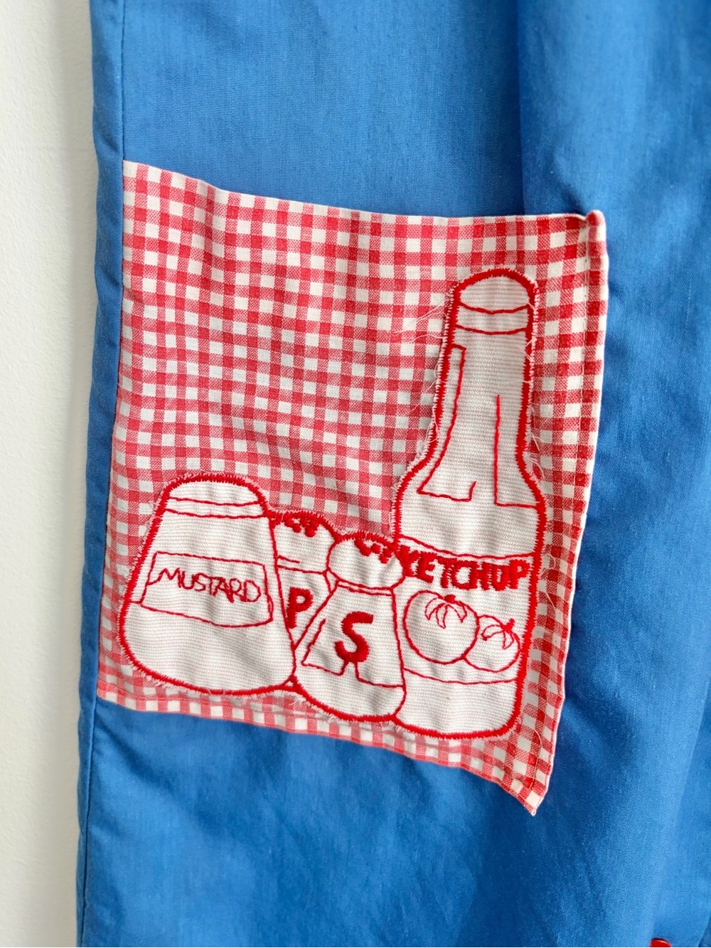Vintage Lindsay Jordan Condiment Pocket Chore Dress Gingham Retro Kitsch S - Picture 4 of 7
